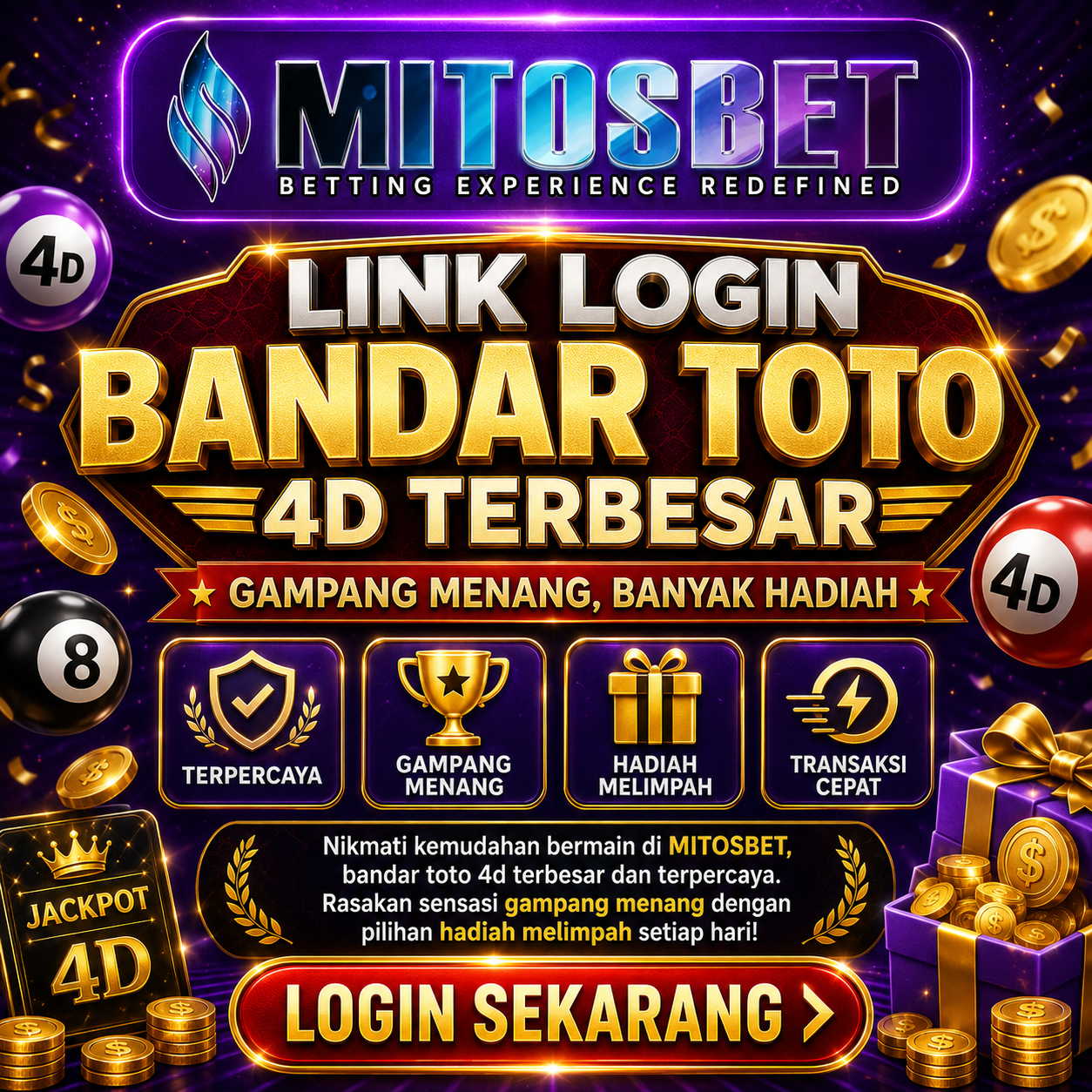 MITOSBET Generasi Bandar Toto 4D Situs Togel Online Terbesar 